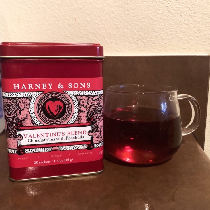 Harney & Sons Review February 2019 - Valentine’s Blend Tea Tin 4 In Cup Front
