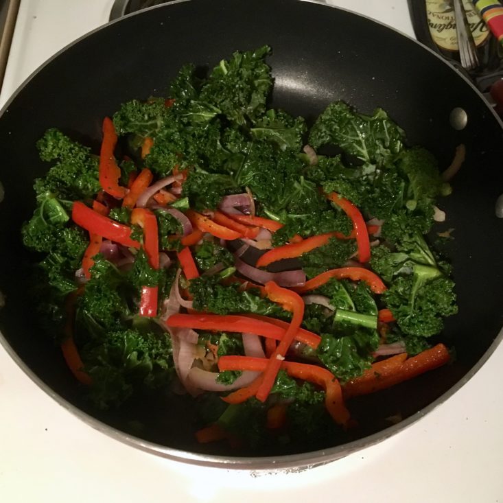 Home Chef Subscription Box Review March 2019 - Potato Bowl Kale Cook Top