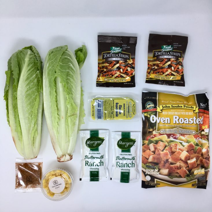 Home Chef Subscription Box Review March 2019 - Salad Laydown Group Top