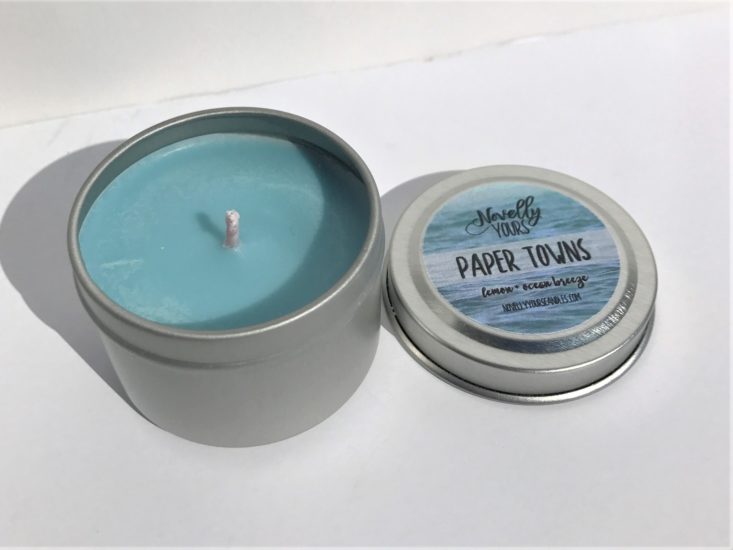 Ignite English Review March 2019 - Novelly Yours Paper Towns Lemon + Ocean Breeze candle Top