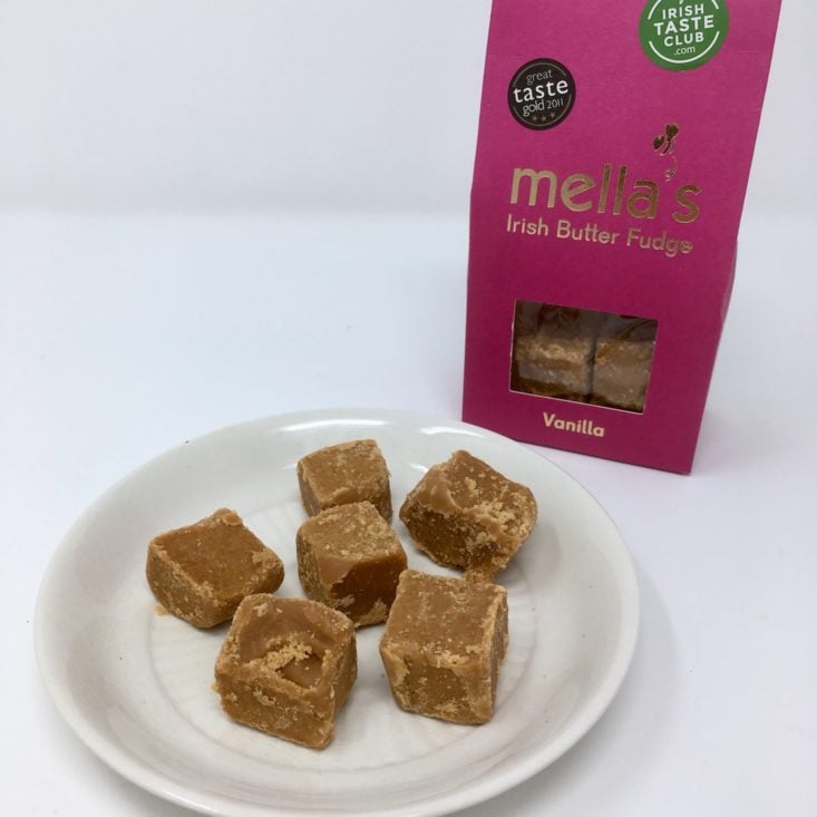 Irish Taste Club February 2019 - Mella’s Vanilla Irish Butter Fudge In Plate Top