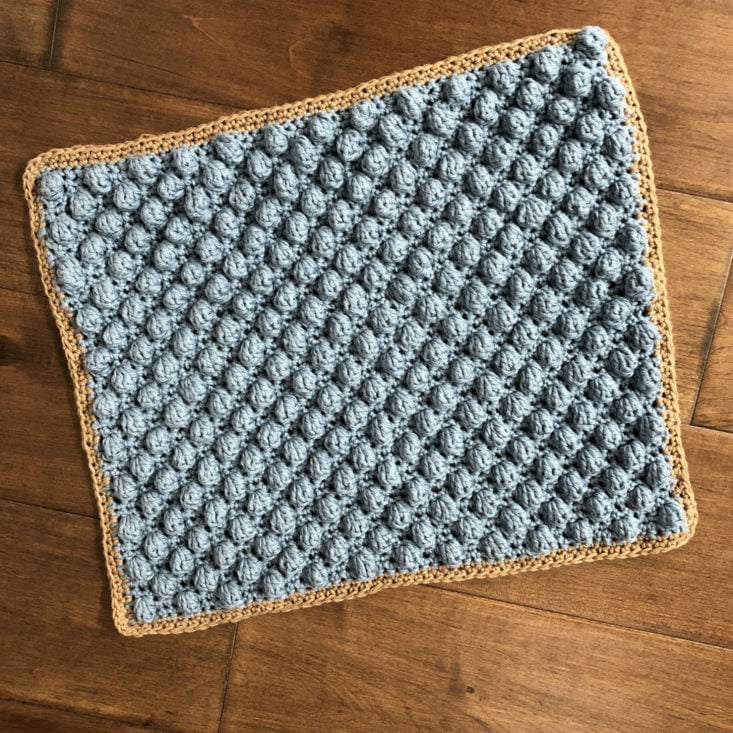 Knit Picks Yarn Subscription Box February 2019 Review - Washcloth Finished Top