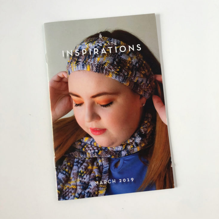 KnitCrate Membership Review March 2019 - KnitCrate Inspirations Booklet Cover Top