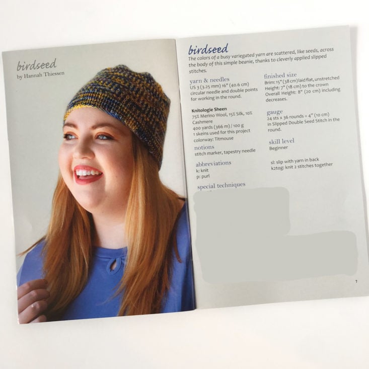 KnitCrate Membership Review March 2019 - Knitting Pattern One Top