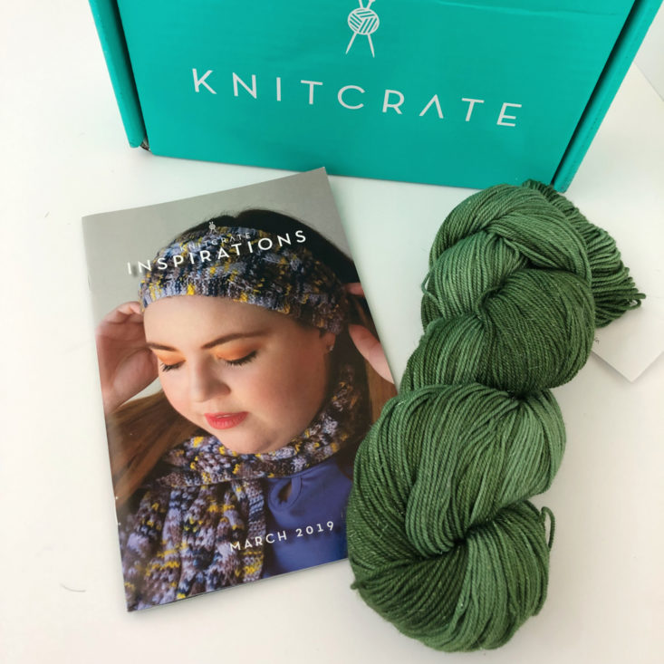 KnitCrate Sock Crate Review March 2019 - All Items With Booklet Top