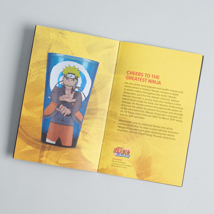 Loot Crate Transformation booklet naruto