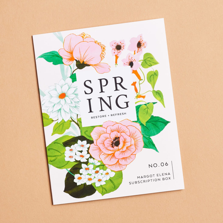 Margot Elena Discovery Spring March 2019 spring booklet cover