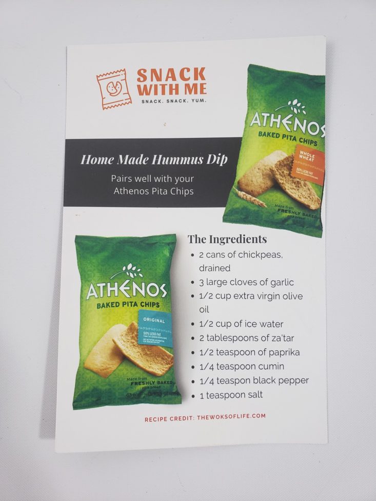 Monthly Box Of Food And Snack Review March 2019 - Info Card Back