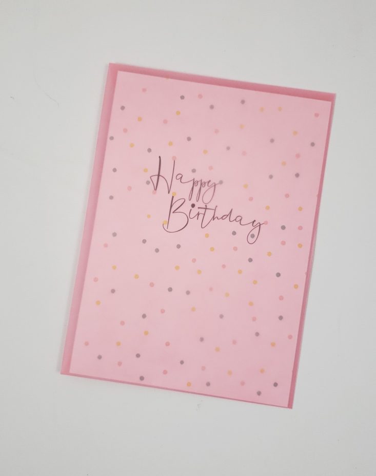 My Paper Box Review April 2019 - Happy Birthday Card Inside Envelope Front Top