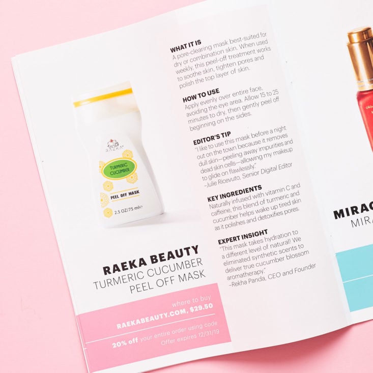 New Beauty Test Tube March 2019 booklet peel mask