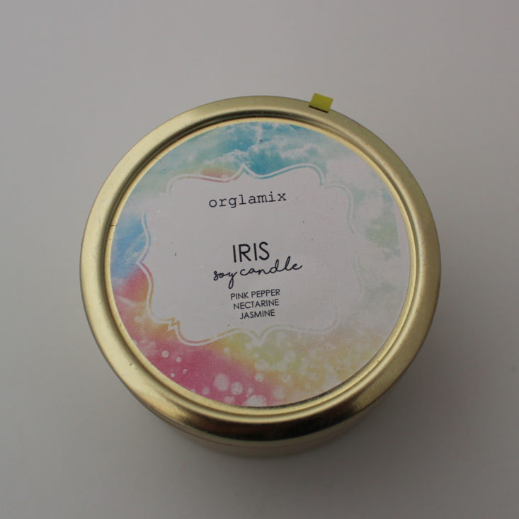 Orglamix “Goddess” Box Review March 2019 - Iris Soy Candle Top