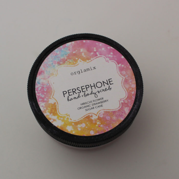 Orglamix “Goddess” Box Review March 2019 - Persephone Hand and Body Scrub Top