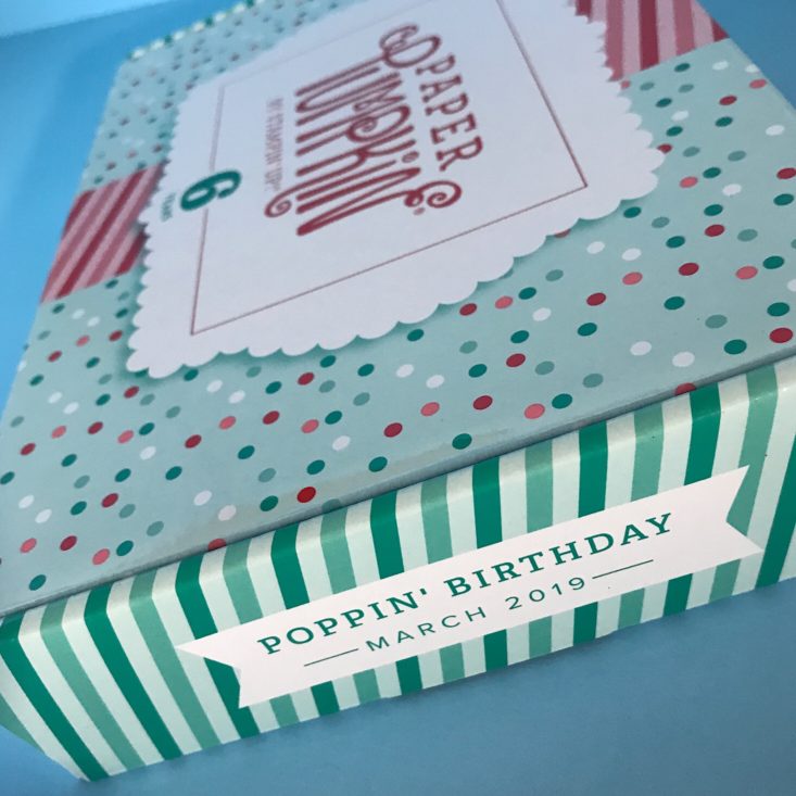 Paper Pumpkin Birthday Themed Review March 2019 - Box Closed Side View