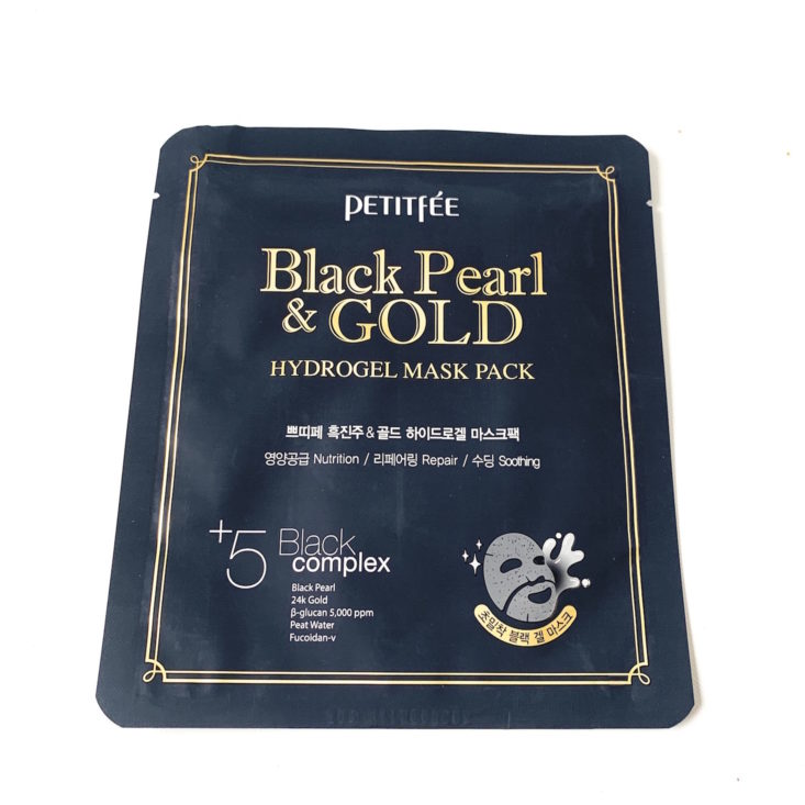 PinkSeoul Mask February 2019 - Petitfee Black Pearl and Gold Hydrogel Mask