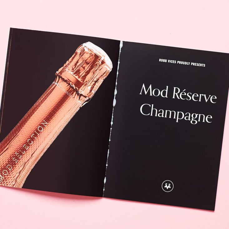 Robb Vices February 2019 booklet mod reserve champagne