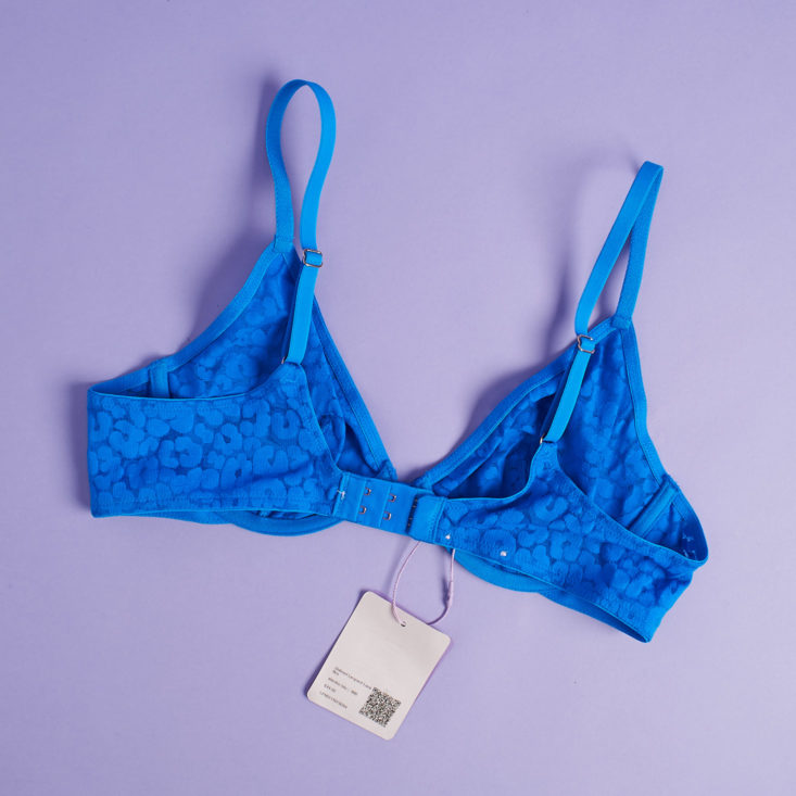 Savage x Fenty Xtra VIP Membership blue leopard bra back february 2019