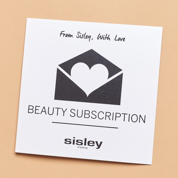 Sisley February 2019 notecard