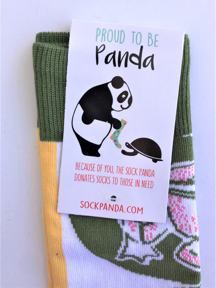 Sock Panda For Women March 2019 - Large Frog Prince Socks Tag Front