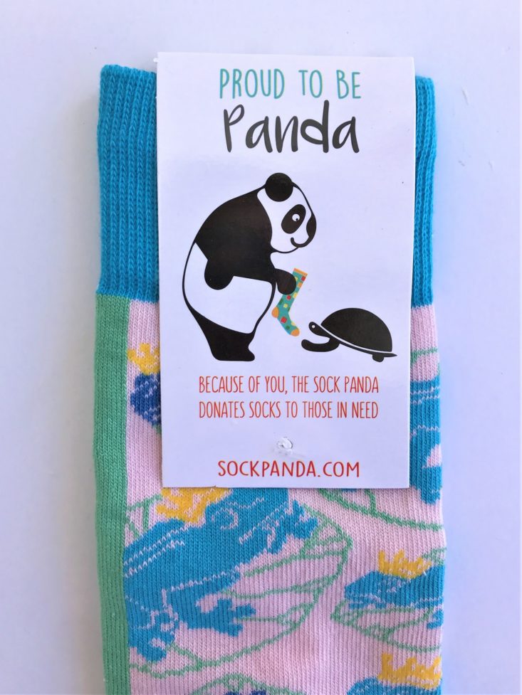 Sock Panda For Women March 2019 - Mini Frog Prince Socks Tag Front