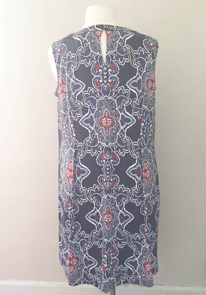 Stitch Fix Plus Size Clothing Box March 2019 - Carelle Beaded Neckline Dress Wearing Back
