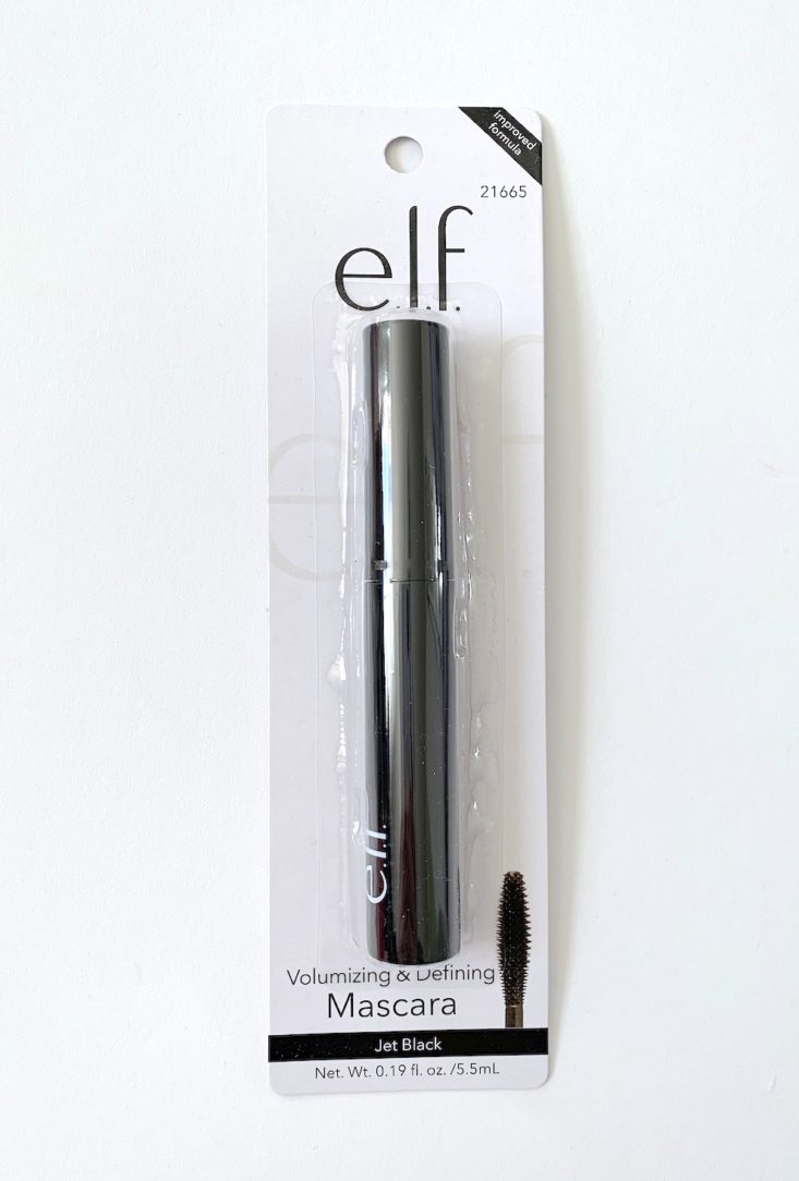 Sweet Sparkle Review March 2019 - e.l.f. Cosmetics Volumizing and Defining Mascara Package Top