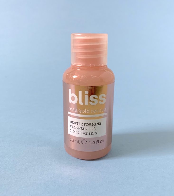 Target Beauty Box March 2019 - Bliss Rose Gold Rescue Gentle Foaming Cleanser Front