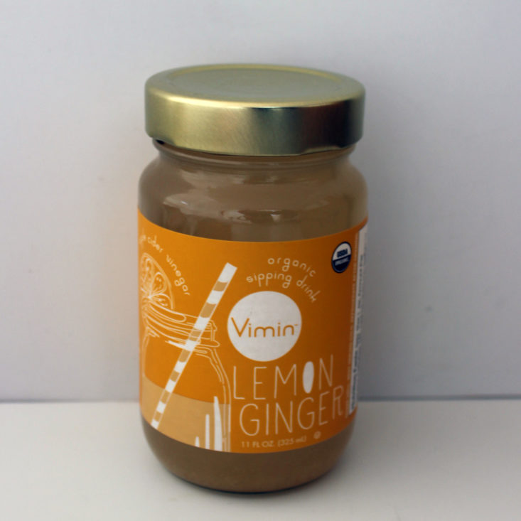 Vegan Cuts Snack March 2019 - Vimin Organic Lemon Ginger Sipping Drink Front