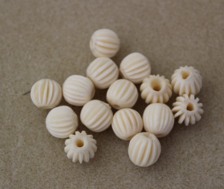 Vintage Bead Box March 2019 - Bone Beads Front View