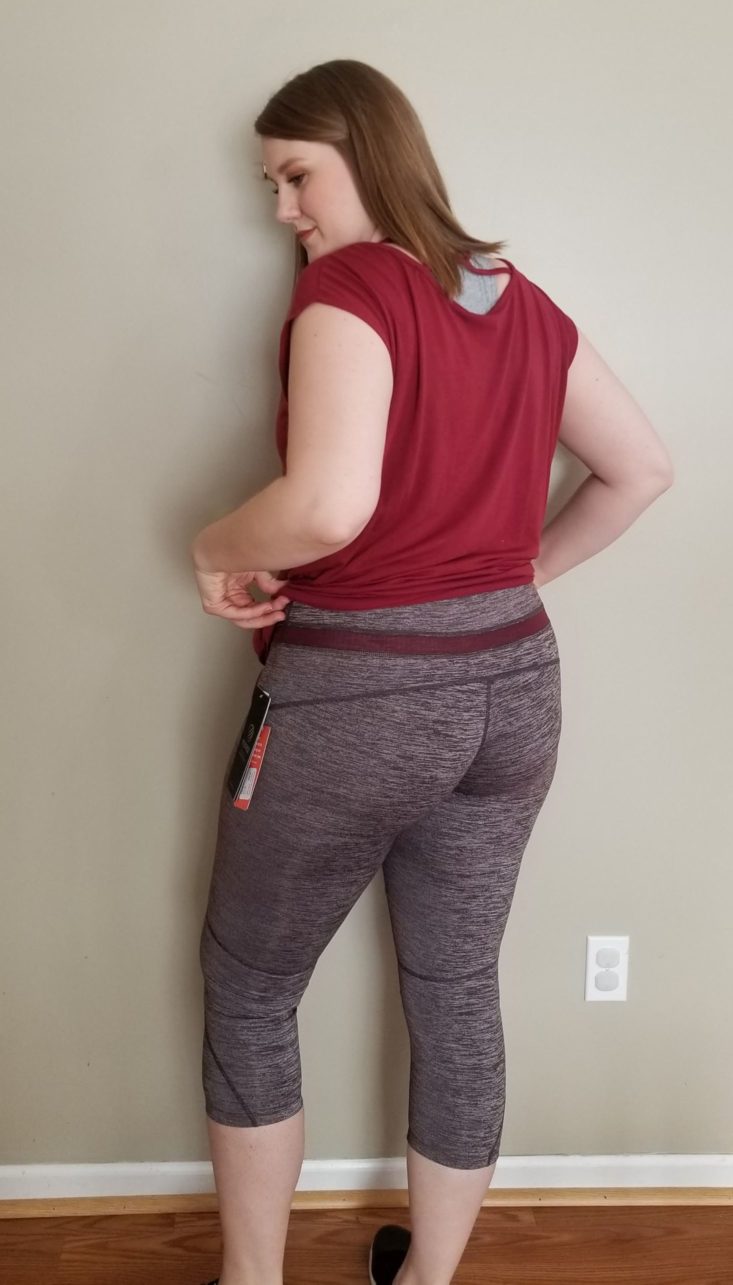 Wantable Fitness March 2019 maroon leggings back