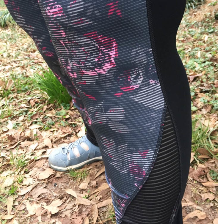 Wantable Fitness Edit Subscription Review February 2019 - Printed Mesh Insert Legging by Activezone Closer