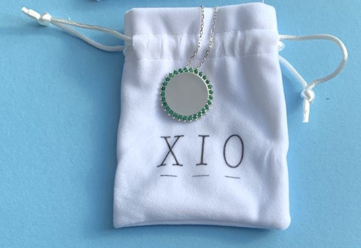 XIO Jewelry Subscription Review March 2019 - My Lucky Coin Necklace Pouch 2 Top