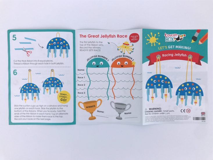 19 Toucan Box April 2019 - Jelly Fish Instructions Front