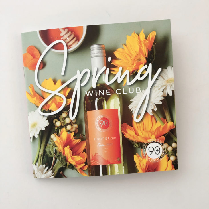90 Plus Cellars Wine Review Spring 2019 - Booklet Front Top