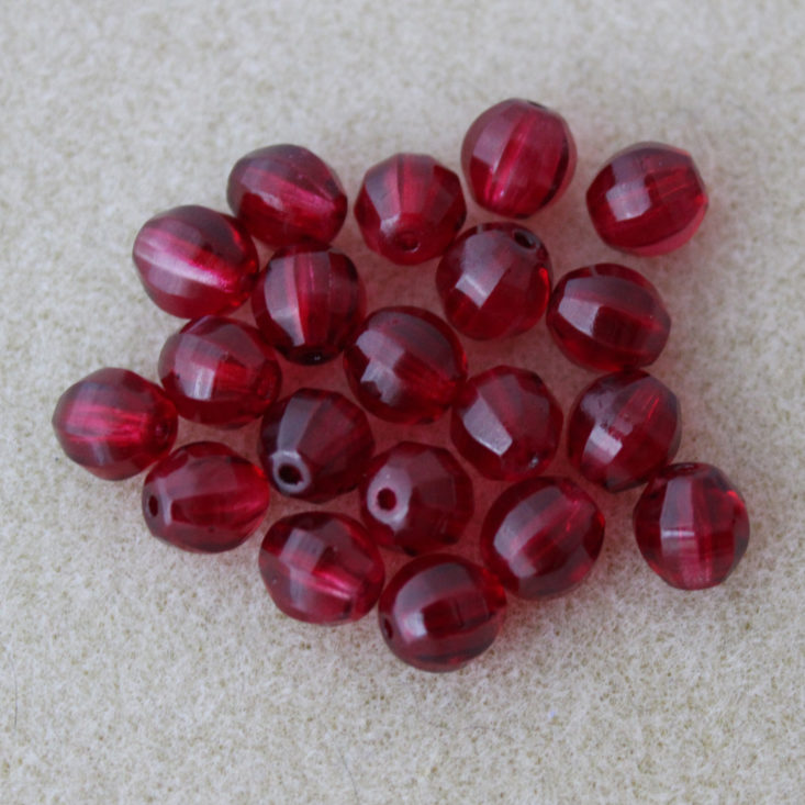 Adornable Elements April 2019 - 8mm CrystalRuby Global Faceted Round Front