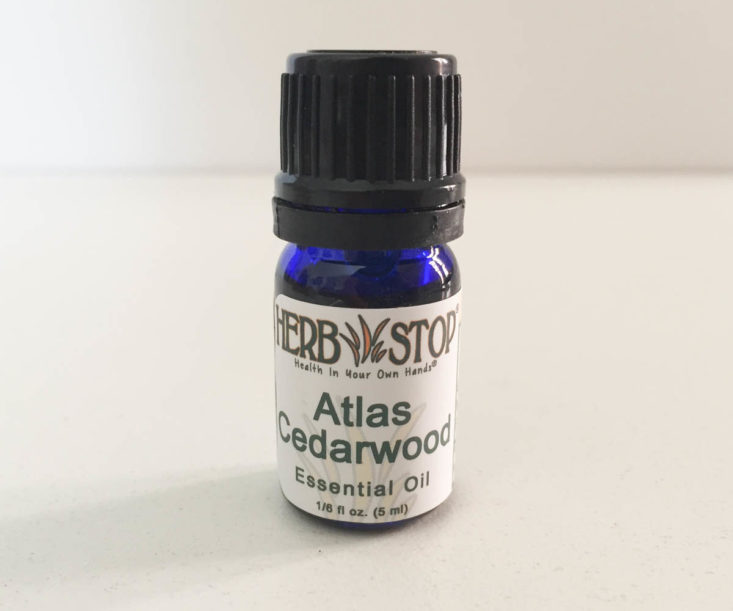 Aroma Box By Herb Stop Cedarwood Sampler March 2019 - Atlas Front