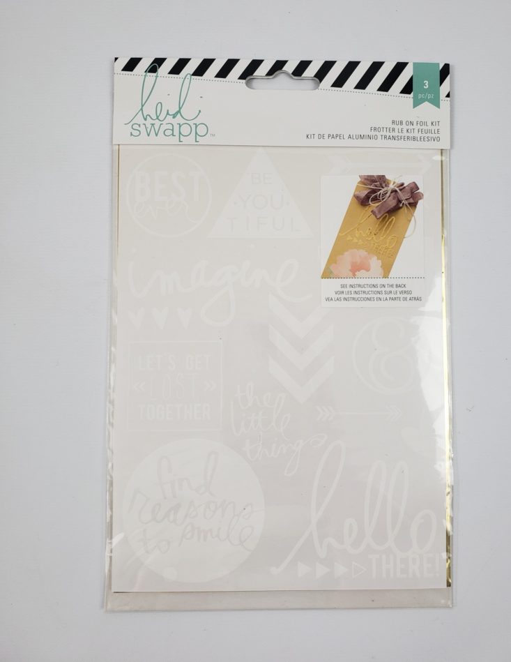 BUSY BEE REVIEW APRIL 2019 - Heidi Swapp Rub-On Foil Set Package Top
