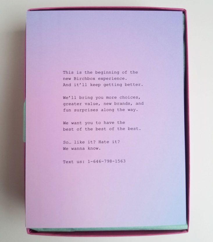 Birchbox Sample Choice April 2019 info