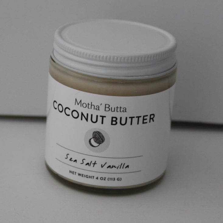 Clean Fit Box April 2019 Nut - Motha’ Butta Coconut Butter, Sea Salt Vanilla Front