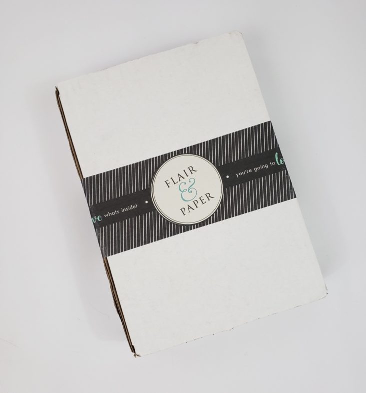 FLAIR And PAPER Subscription Box April 2019 - Box Top