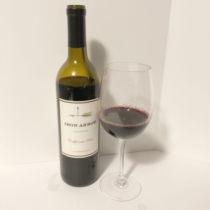 Firstleaf Wine Subscription Review April 2019 - 2016 Iron Arrow Red Blend In Glass Front
