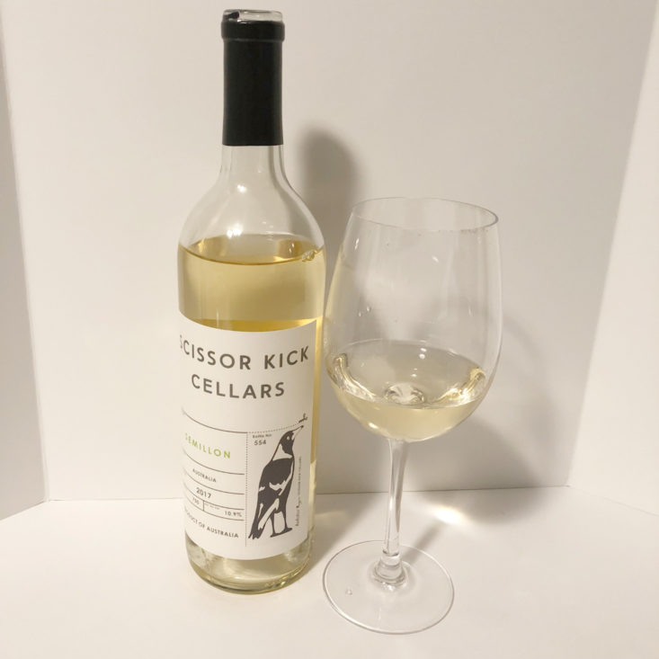Firstleaf Wine Subscription Review April 2019 - 2017 Scissor Kick Semillion In Glass Front