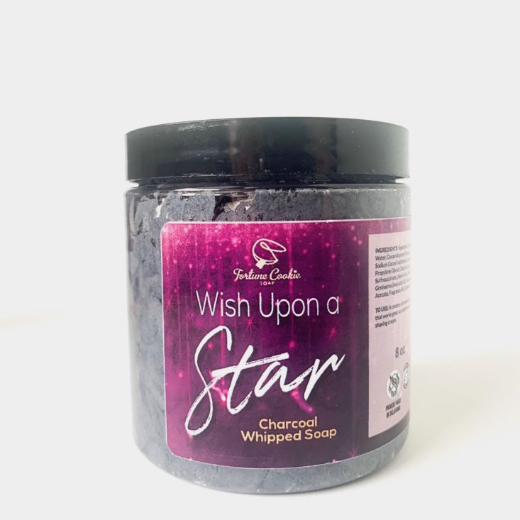Fortune Cookie Soap March 2019 - Wish Upon A Star Charcoal Whipped Soap Front