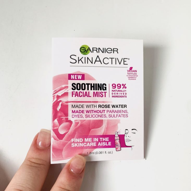 Target In Your Skin April 2019 - Garnier SkinActive Rose Mist Spray Open
