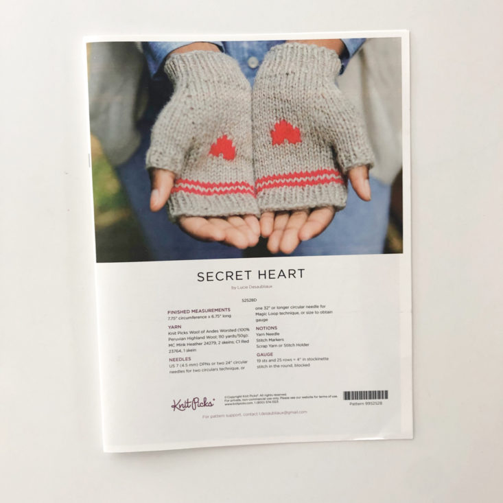 Knit Picks Skill Builder Review March 2019 - Secret Heart pattern Front Top