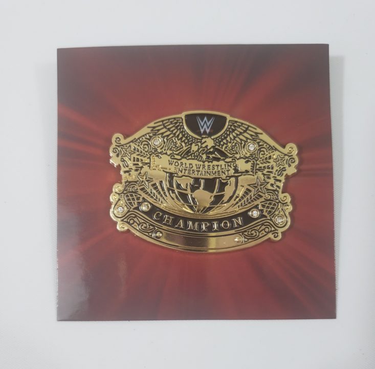 Loot Crate WWE Slam Crate February 2019 - WWE Undisputed Championship Title Belt Pin Front 2