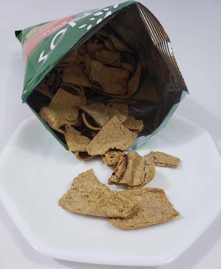 Monthly Box Of Food And Snack Review April 2019 - Athenos Baked Pita Chips Whole Wheat In Plate Packet Open Top