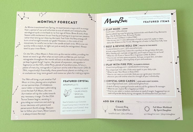 MoonBox April 2019 - Info 2