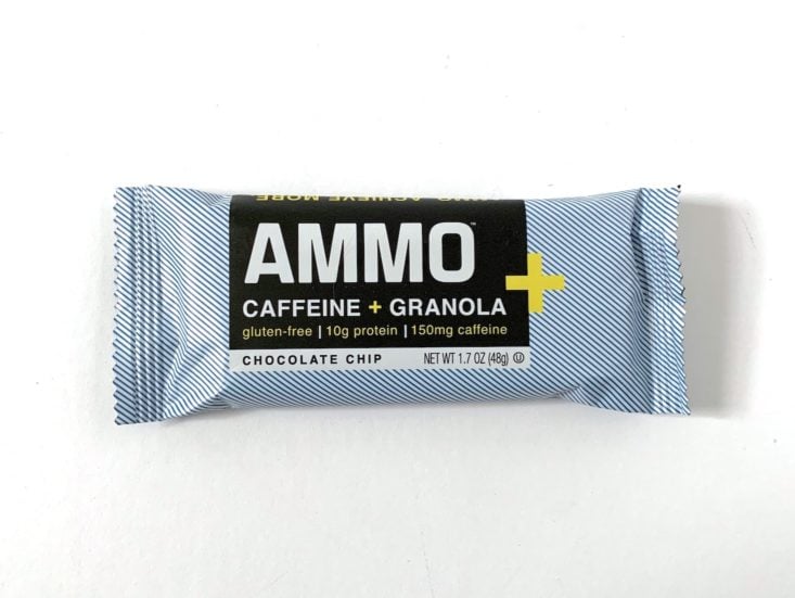 SnackSack Classic Review March 2019 - Ammo Chocolate Chip Granola Bar Packet Top