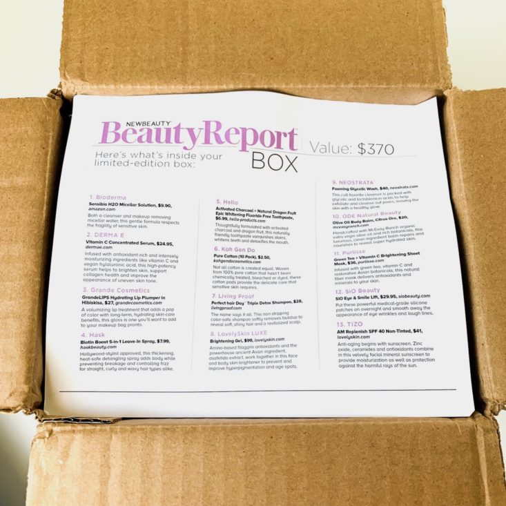 Spring Beauty Report April 2019 - Box Open 1