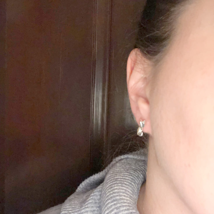 Unboxing The Bizarre Chic Boutique Review March 2019 - Sterling Silver Fox Stud Earrings Onn Front